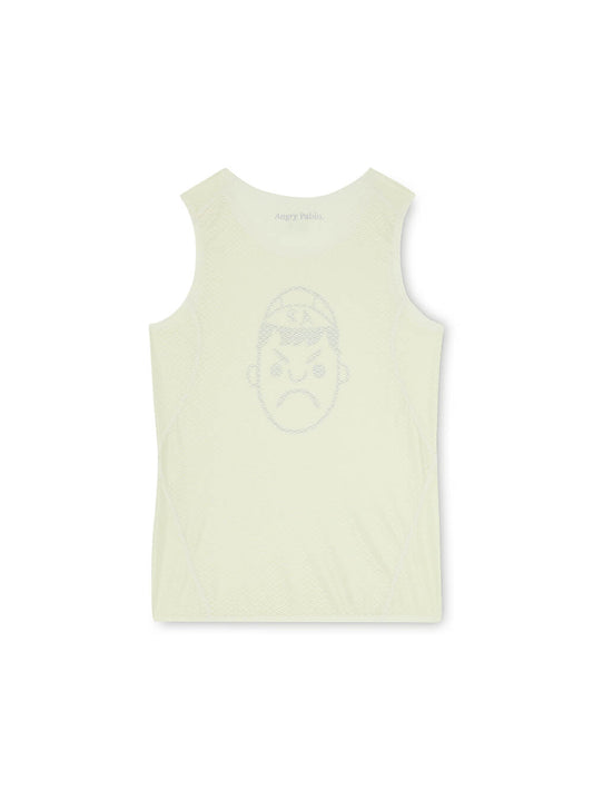 Lightweight Mesh Sleeveless Undervest / Pastel Yellow